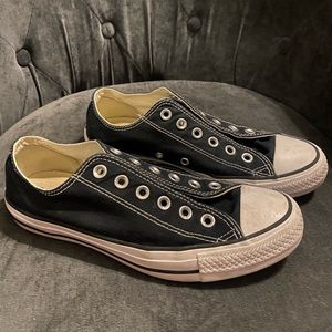 Chuck Taylor All Star Slip woman’s 8 US low top black/white/black shoes